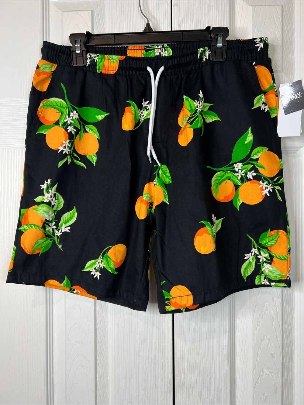 Target - Men's Black Orange Print Shorts Size S